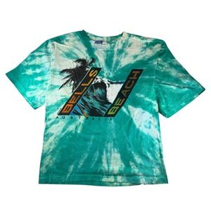 Vintage Ocean Pacific Bells Beach Australia Tie Dye T Shirt Mens Size One Size